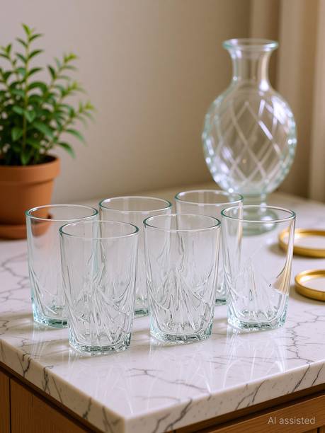crockware (Pack of 6) WG-0001 Glass Set Water/Juice Glass
