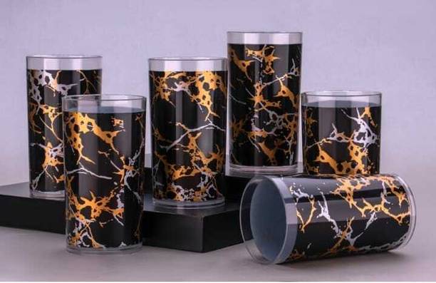 फिनर Unbreakable and Stylish Printed Glass, Abs Poly Carbonate Plastic ग्लास सेट