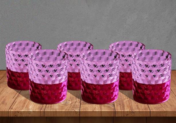 सेंट्रीकस PLASTIC WATER JUICE GLASS PINK SET 6 ग्लास सेट