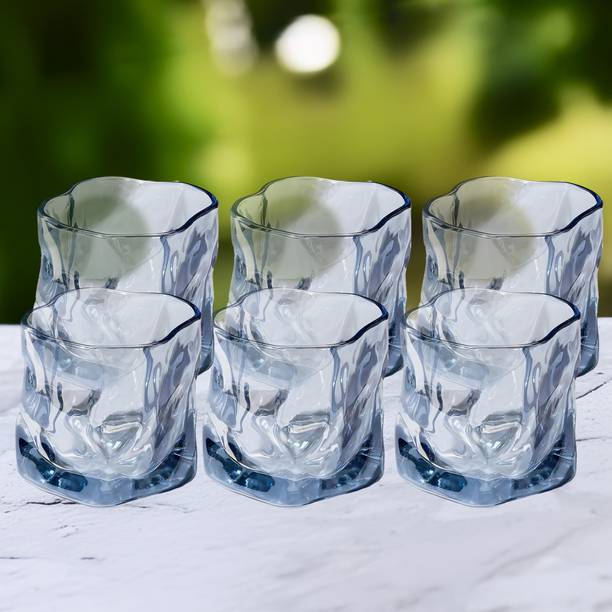 The Better Home (Pack of 6) Zest Juice Glasses Set | Water Glasses | Cold Drink Glass Glass Set Water/Juice Glass