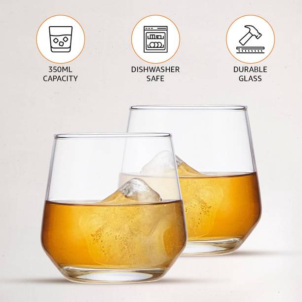 Zyglora (Pack of 2) Whiskey Thumbler Glass Set Wine Glass