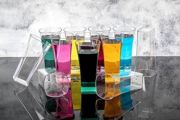 Sorath (Pack of 16) Squarish Clear Glass_Set of 16 Glass Set Water/Juice Glass