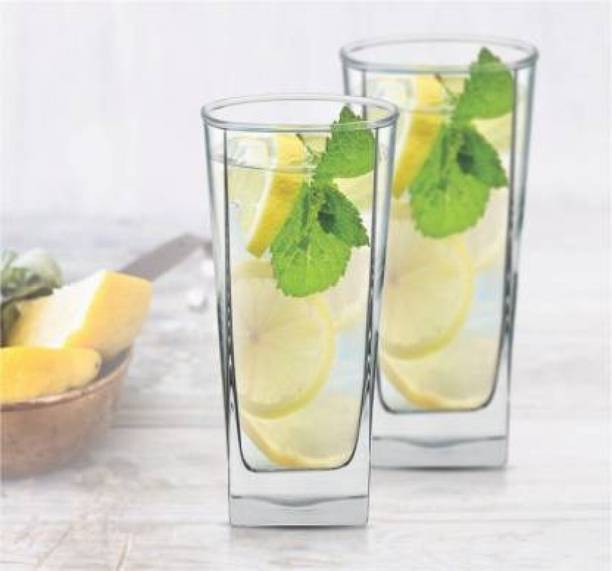 SMILERY (Pack of 6) "Square shape regular juice or beer glass Glass Set Water/Juice Glass