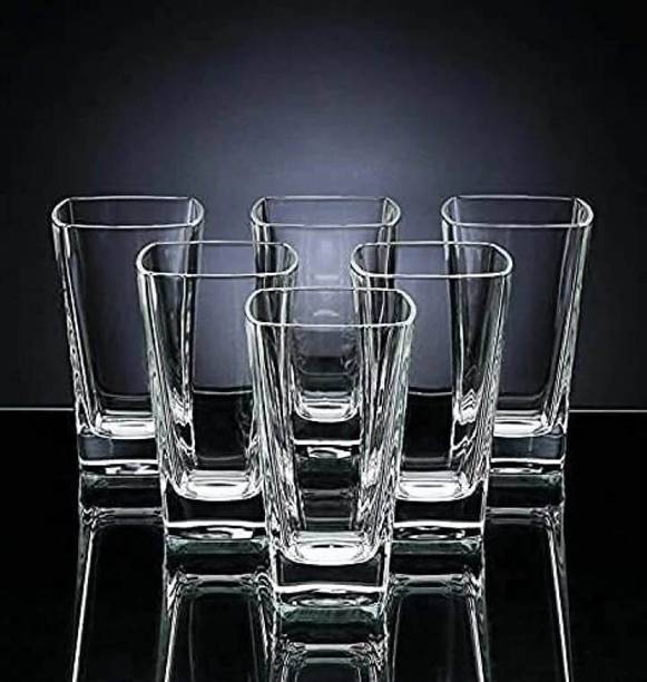 Sorath (Pack of 6) Transparent Glass Juice/Beer/Mocktail/Milkshake Plastic Glass (300 ml) Glass Set Water/Juice Glass