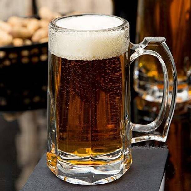 नवपत Stylish Transparent Beer Glass ग्लास मग