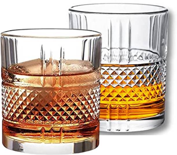 Brezzycloud (Pack of 2) Bar Glass Set Of 2 Glass Set Whisky Glass