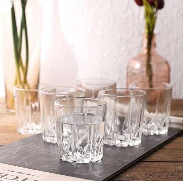 SIVIX (Pack of 6) presenting shiny clear crystal glass for whisky, champagne, wine (X CALIBER_05) Glass Set Whisky Glass