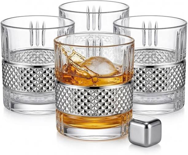 Zyglora (Pack of 4) Brillent Glass-- Glass Set Whisky Glass