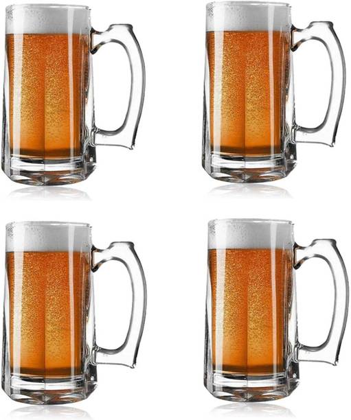 V Bright (Pack of 4) VB-BEERMUG-4SET-BIG-1 Glass Set Beer Glass