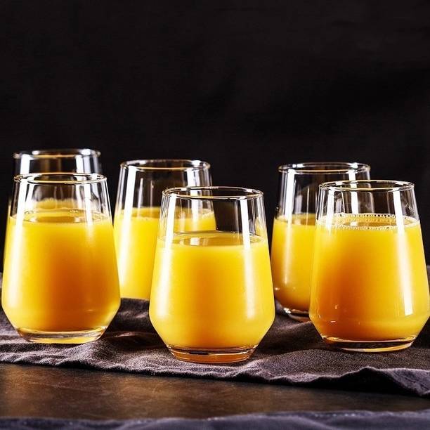 MultiZone Premium 350 MLJuice Glasses ,Tumblers for Water and Mixed Drinks Glass Set Glass Set Water/Juice Glass
