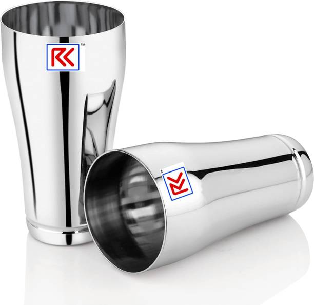 Rk (Pack of 2) Jumbo Lassi Glass|Big Premium|Serves Lassi, Lemonade, Water, Juice, Mocktail Glass Set Water/Juice Glass