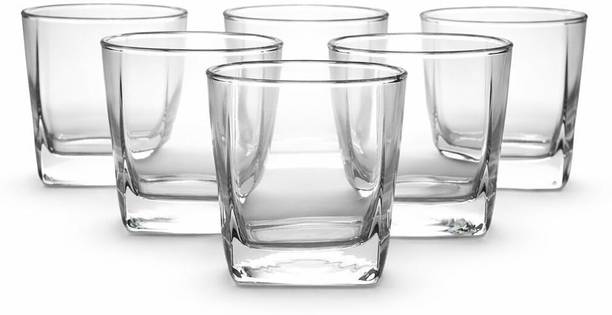 KARMADIRECTOR (Pack of 6) Clear Classic Moment Glass Water, Juice & Drinking Glasses Glass Set Water/Juice Glass