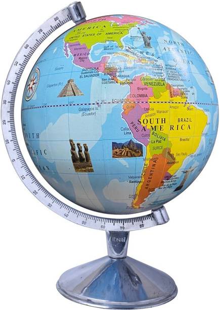 Malhad Globe 8 Inch Desk & Table Top Political, Physical, Satellite image & Eductional World Globe