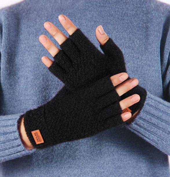 FRANKOPOLIS Solid Winter Men & Women Gloves