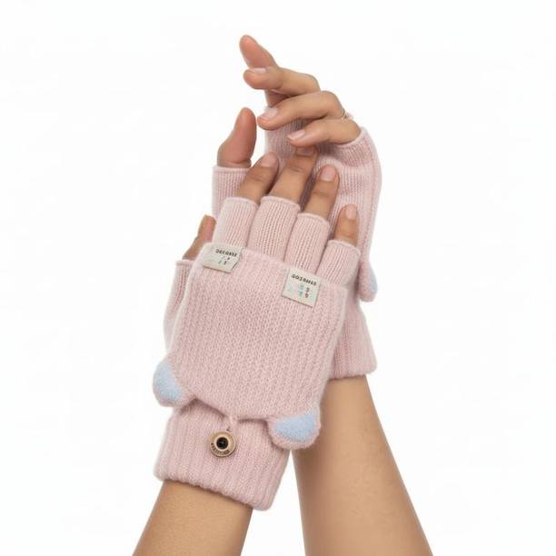 AlwaysFancy Self Design Winter Women Gloves