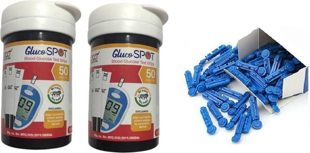 BB Healthy GlucoSPOT 100 Strips with Glucometer Lancets