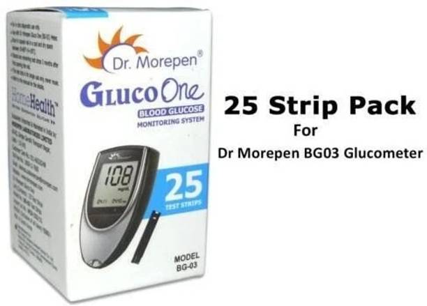 Dr. Morepen 25 strips 25 Glucometer Strips