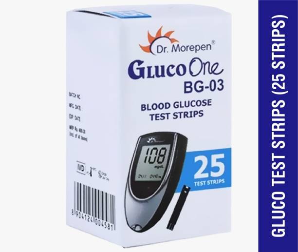 Dr. Morepen BG-03 Blood Glucose Test Strips 25 Glucometer Strips