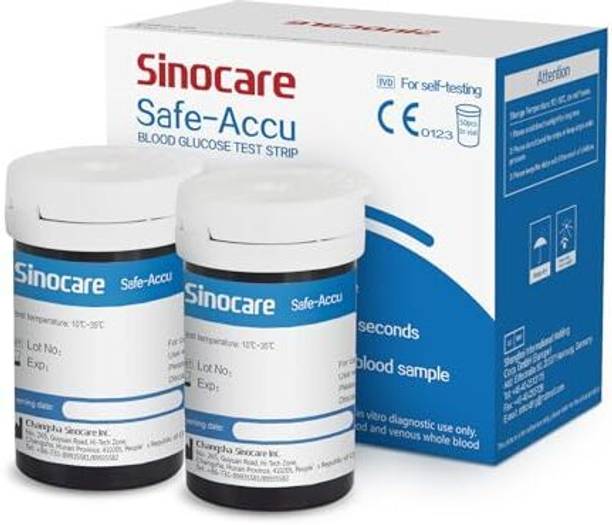 Sinocare Safe-Accu Blood Glucose Test Strip (2x25) 50 Glucometer Strips