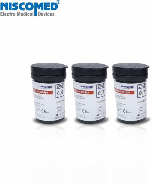 NISCOMED Sure Screen Blood Sugar Testing Strips For Checking Blood Glucose Level 75 Glucometer Strips