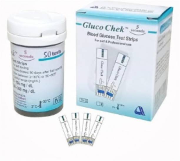 Cityhealth Gluco Chek No Coding 5 Seconds Test Strips 100's Pack 100 Glucometer Strips