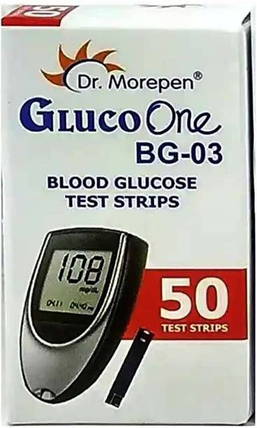 Dr. Morepen Dr BG03 Blood Glucose Test Strips 50 50 Glucometer Strips