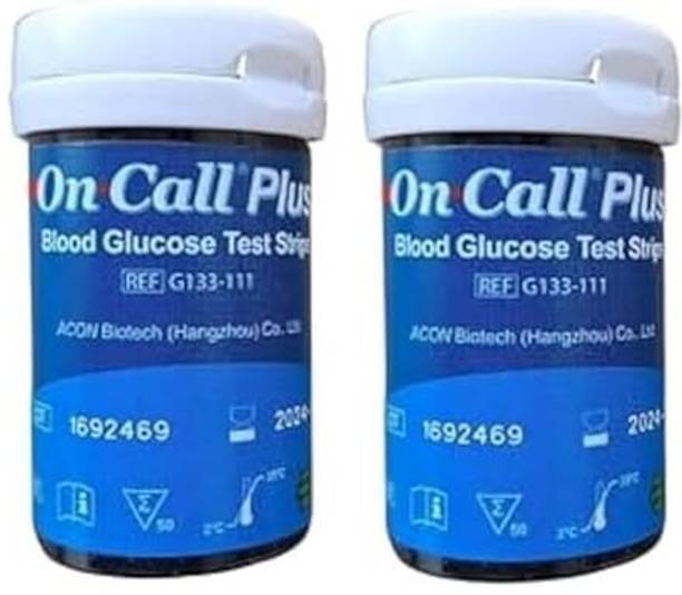 On Call Plus Blood Glucose 100 Glucometer Strips