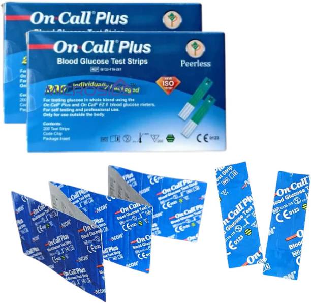 On Call Plus Individual Foil 100 Glucometer Strips
