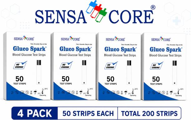 gluco spark BLOOD GLUCOSE TEST 200 Glucometer Strips
