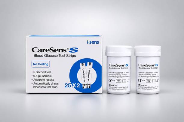Caresens S (25*2) Blood glucose test/ 50 Glucometer Strips