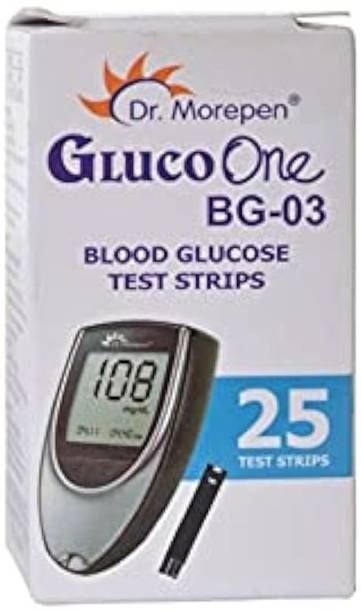 Seven Steps Dr. Morepen GlucoOne BG 03 25 Test Strips Glucometer