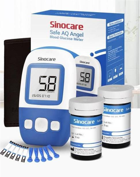 3S Sinocare Safe AQ Angel 50 strips with Blood Glucometer