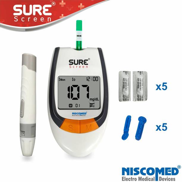 NISCOMED GLUCOMETER COMPLETE SET WITH 10 STRIPS Glucometer