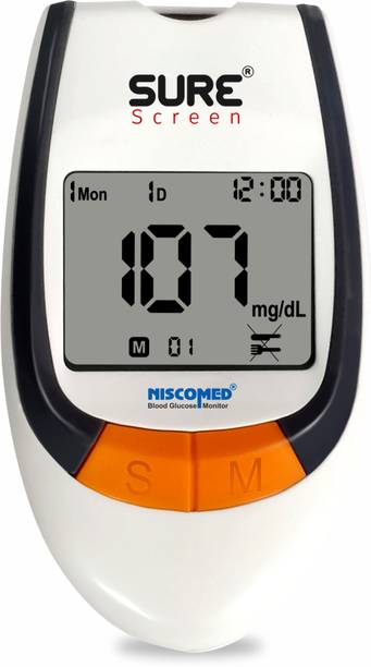 NISCOMED Sure screen Blood sugar checking Glucose Monitoring System with 125 Strips Glucometer