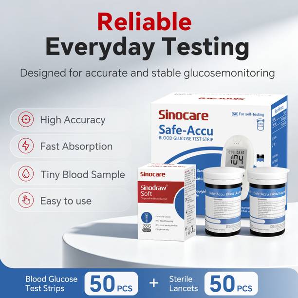 Sinocare Safe Accu Test Strip Glucometer