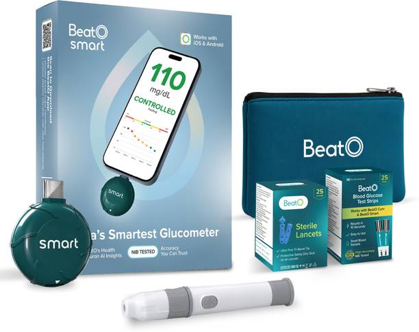 BeatO Smart Glucometer | Auto-Saves Readings | Sugar Test Machine | Smart 25 Kit Glucometer