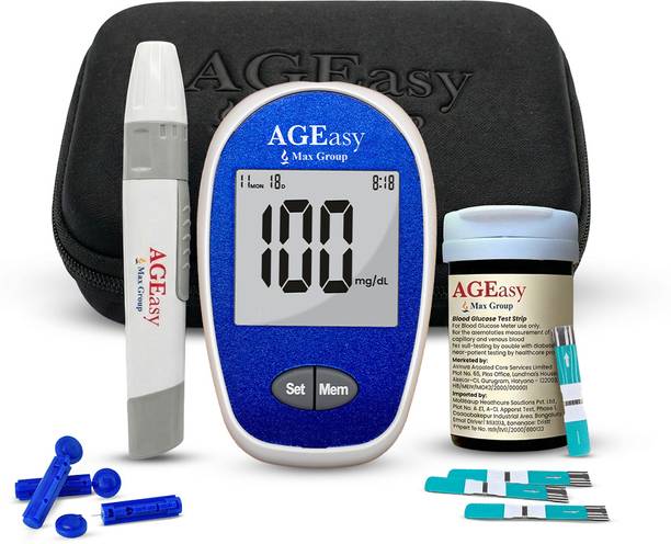 AGEasy (Max Group) Glucose Monitoring System, 50 Test Strips, 1 Lancing Device Glucometer