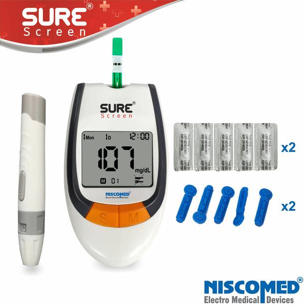 NISCOMED Diabetes Testing Machine With 10 Strips Glucometer