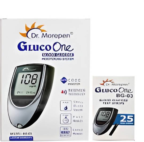 Dr. Morepen BG-03 GlucoOne Blood Glucose Monitor Glucometer with 25 Strips Glucometer