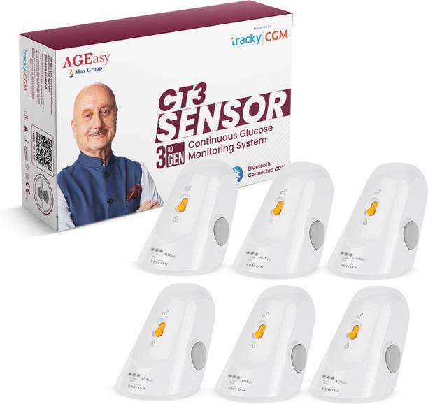 AGEasy CGM Sensor - Continuous Glucose Tracking | Better Diabetes Management, Pack of 6 Glucometer