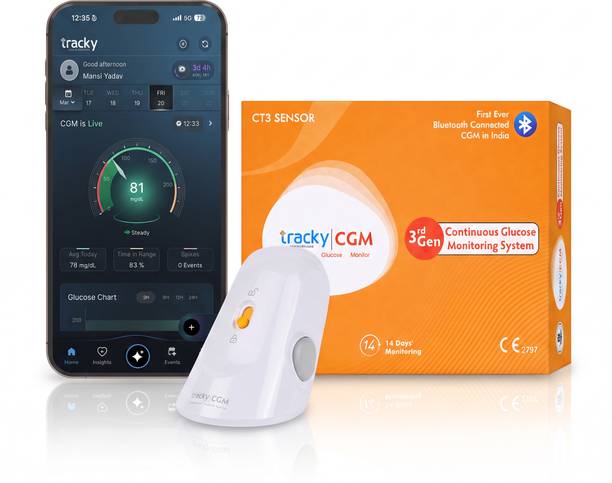 Tracky CGM Sensor For continuous glucose monitoring Glucometer