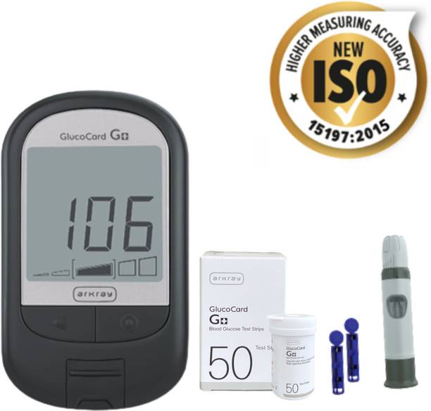 Arkray GlucoCard G+ Diabetes Monitoring Kit – 50 Strips, Quick Testing, Easy Disposal Glucometer