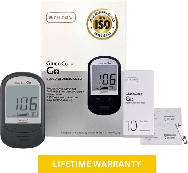 Arkray GlucoCard G+ Diabetes Monitor – No Coding, Quick Results, 10 Strips, Easy Use Glucometer