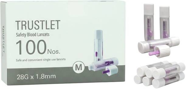 Arkray Trustlet Safety Lancets 100 Pack | Painless Sterile Single-Use Lancet For All Glucometer