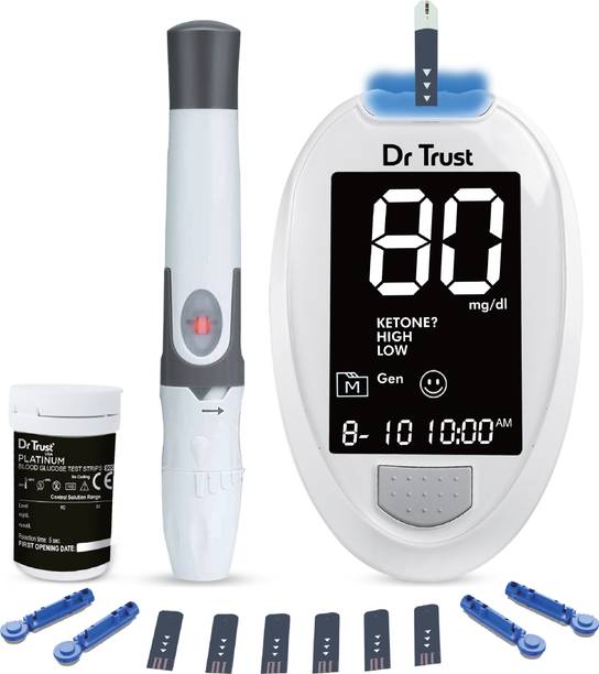 Dr Trust (USA) Digital Glucose Blood Sugar testing Monitor Machine with 10 Strips Glucometer