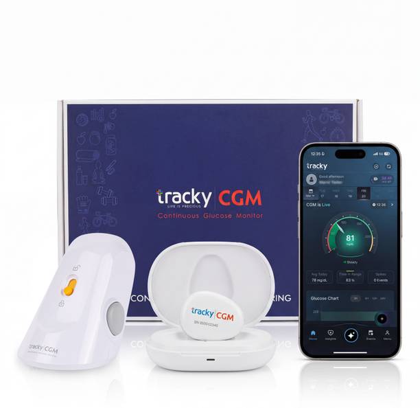Tracky CGM Continuous Glucose Monitor New User Kit For real-time Blood Sugar Monitoring Glucometer