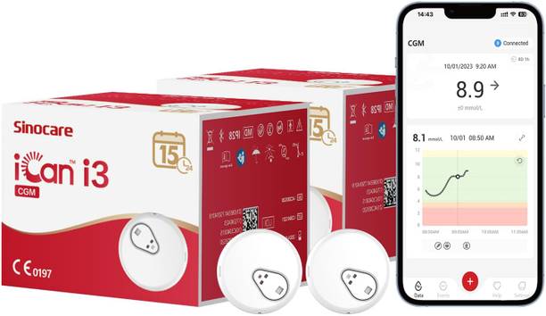 Sinocare iCan i3 CGM Glucose Monitor 15-Day Continuous Monitoring System Glucometer