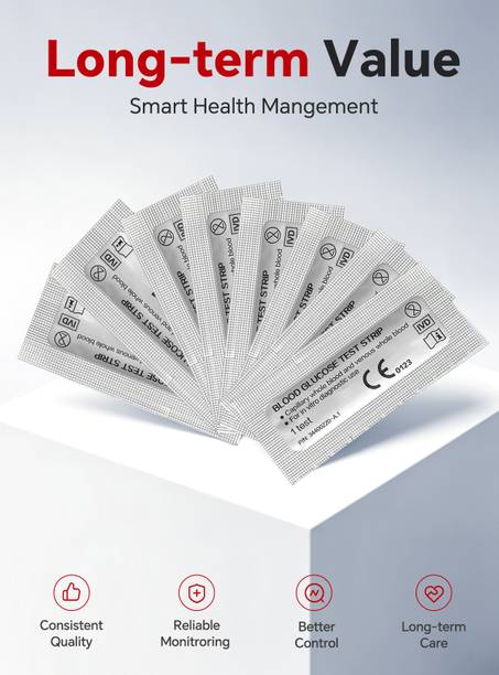 Sinocare Safe Accu Test Strip in Foil Glucometer