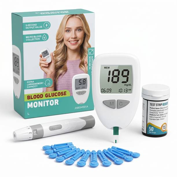 Accutrust Accu-G20 Glucometer sugar check machine with 50 strip, 50 Lancets Glucometer