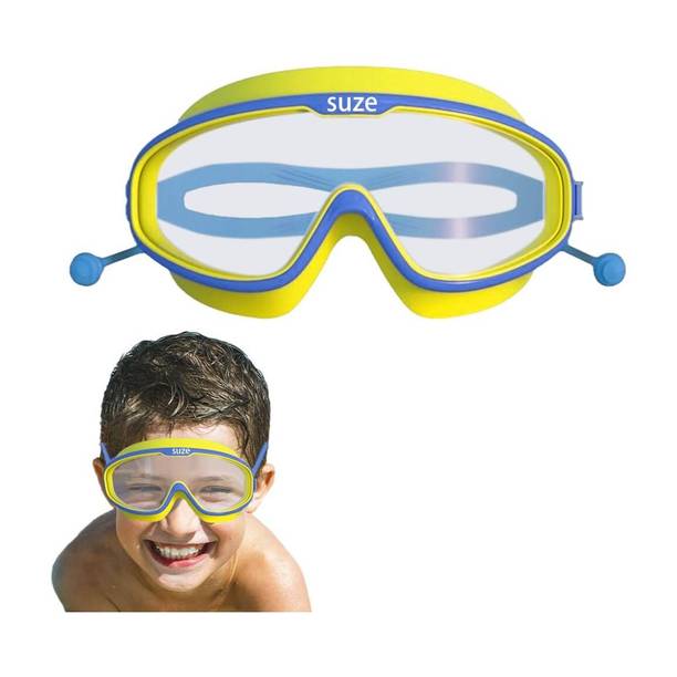 gustave Kids Leakproof AntiFog Yellow Swimming Goggles UV Protection Adjustable Strap Swimming Goggles